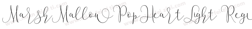 MarshMallowPopHeartLight Regular字体转换